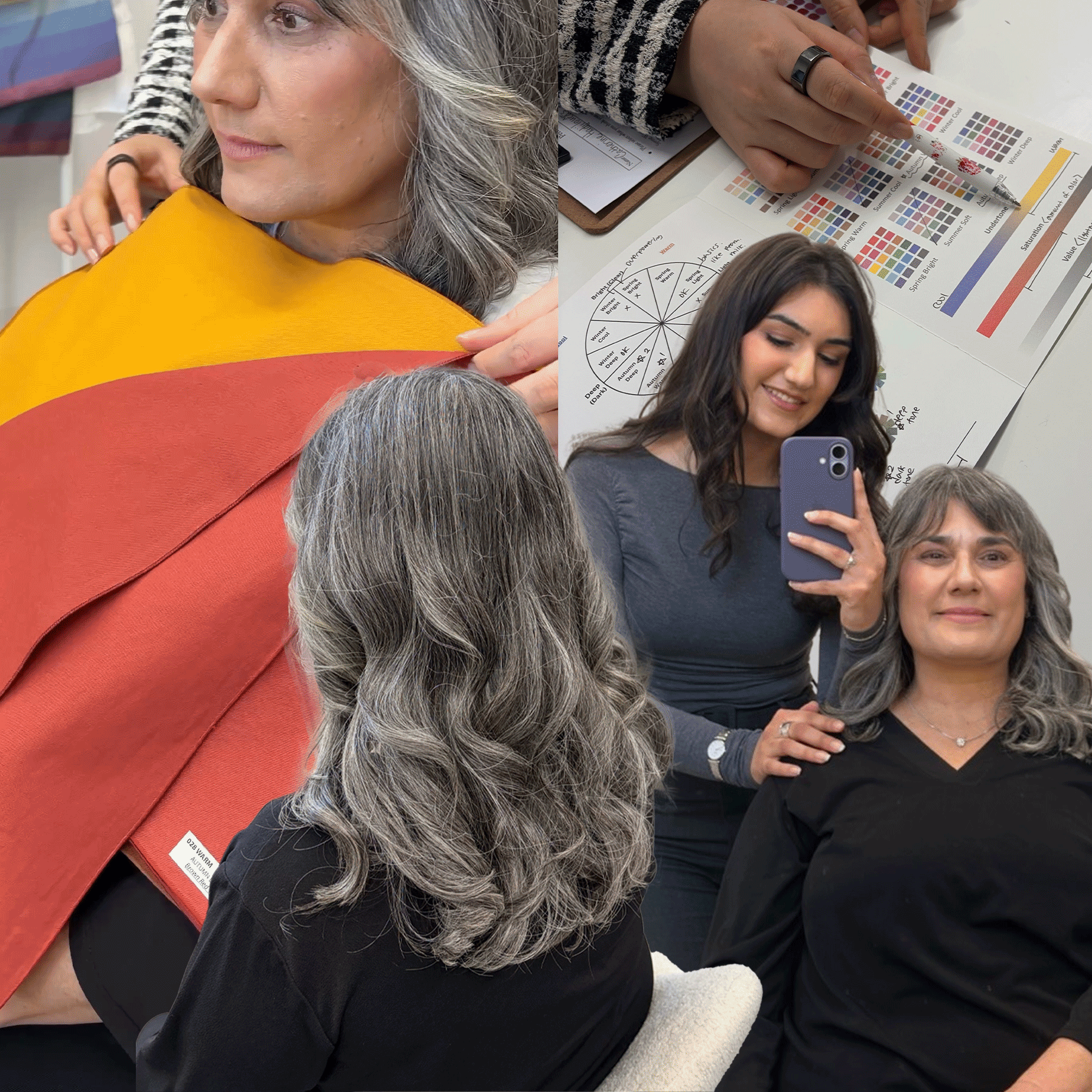 My 57-Year-Old Mom Embraces Her Gray Hair—According to Experts, These Are the Elegant Outfit Colors That Complement Her Natural Color